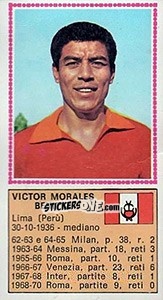 Figurina Victor Morales Benitez - Calciatori 1970-1971 - Panini