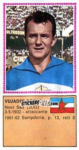 Figurina Vujadin Boskov - Calciatori 1970-1971 - Panini