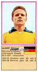 Figurina Albert Brulls - Calciatori 1970-1971 - Panini