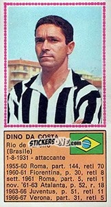 Sticker Dino Da Costa - Calciatori 1970-1971 n. 520 - Panini