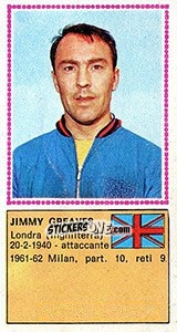 Figurina Jimmy Greaves - Calciatori 1970-1971 - Panini