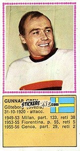 Sticker Gunnar Gren - Calciatori 1970-1971 - Panini
