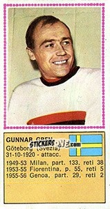 Figurina Gunnar Gren - Calciatori 1970-1971 n. 526 - Panini