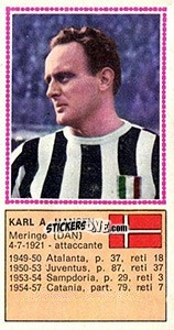 Figurina Karl A. Hansen - Calciatori 1970-1971 - Panini
