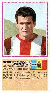 Cromo Norbert Hofling - Calciatori 1970-1971 n. 532 - Panini