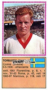 Sticker Torbjorn Jonsson - Calciatori 1970-1971 n. 536 - Panini