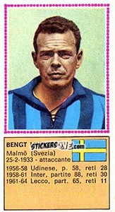Sticker Bengt Lindskog - Calciatori 1970-1971 - Panini