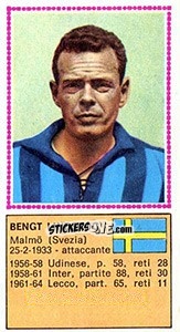 Sticker Bengt Lindskog - Calciatori 1970-1971 n. 542 - Panini