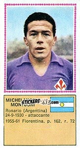 Figurina Michelangelo Montuori - Calciatori 1970-1971 - Panini