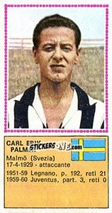 Cromo Carl Erik Palmer - Calciatori 1970-1971 - Panini