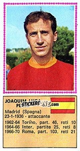 Cromo Joaquim Luca Peirò - Calciatori 1970-1971 n. 556 - Panini