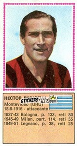 Figurina Hector Puricelli - Calciatori 1970-1971 - Panini