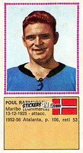 Cromo Poul Rasmussen - Calciatori 1970-1971 - Panini