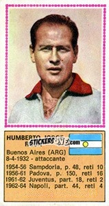 Cromo Humberto Jorge Rosa - Calciatori 1970-1971 - Panini