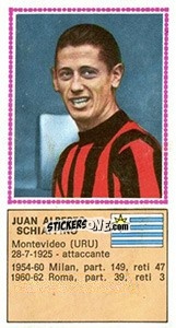 Figurina Juan Alberto Schiaffino - Calciatori 1970-1971 - Panini
