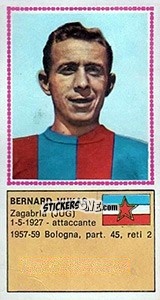 Cromo Bernard Vukas - Calciatori 1970-1971 - Panini