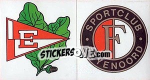 Sticker Scudetto Estudiantes / Feijenoord - Calciatori 1970-1971 - Panini