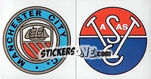 Sticker Scudetto Manchester City / Vasas - Calciatori 1970-1971 - Panini