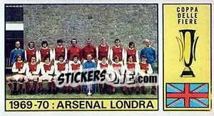 Figurina Arsenal Londra - Calciatori 1970-1971 - Panini