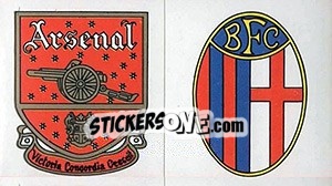 Sticker Scudetto Arsenal / Bologna - Calciatori 1970-1971 n. 587 - Panini