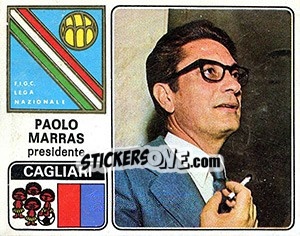 Sticker Paolo Marras - Calciatori 1972-1973 - Panini