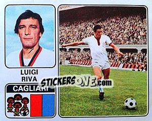 Sticker Luigi Riva - Calciatori 1972-1973 n. 77 - Panini