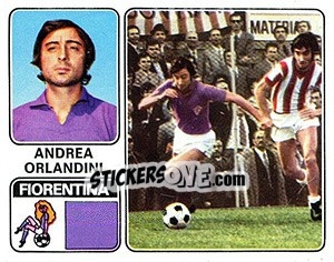 Sticker Andrea Orlandini - Calciatori 1972-1973 - Panini