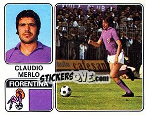 Cromo Claudio Merlo - Calciatori 1972-1973 - Panini