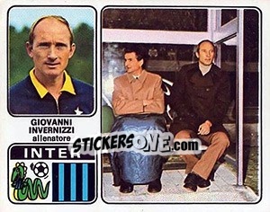 Cromo Giovanni Invernizzi - Calciatori 1972-1973 - Panini