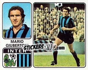 Sticker Mario Giubertoni - Calciatori 1972-1973 - Panini