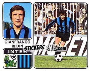 Figurina Gianfranco Bedin - Calciatori 1972-1973 - Panini