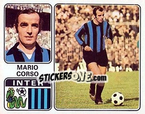 Sticker Mario Corso - Calciatori 1972-1973 - Panini