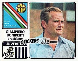 Sticker Giampiero Boniperti - Calciatori 1972-1973 - Panini