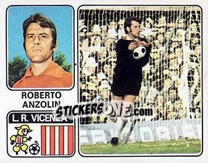 Sticker Roberto Anzolin - Calciatori 1972-1973 - Panini
