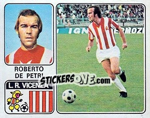 Sticker Roberto De Petri - Calciatori 1972-1973 - Panini