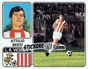 Sticker Attilio Berti - Calciatori 1972-1973 - Panini