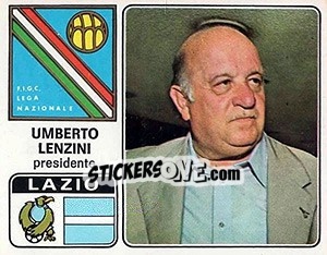 Figurina Umberto Lenzini - Calciatori 1972-1973 - Panini