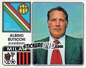 Sticker Albino Buticchi - Calciatori 1972-1973 - Panini