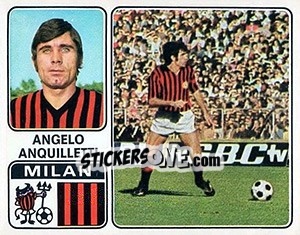 Cromo Angelo Anquilletti - Calciatori 1972-1973 - Panini