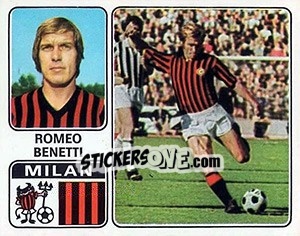 Cromo Romeo Benetti - Calciatori 1972-1973 - Panini