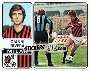 Sticker Gianni Rivera - Calciatori 1972-1973 - Panini