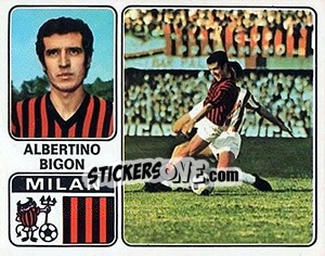 Figurina Albertino Bigon - Calciatori 1972-1973 - Panini