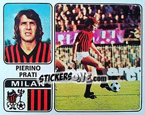 Sticker Pierino Prati - Calciatori 1972-1973 - Panini