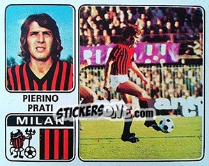 Figurina Pierino Prati - Calciatori 1972-1973 - Panini