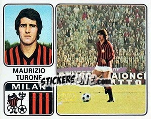 Sticker Maurizio Turone - Calciatori 1972-1973 - Panini