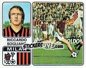 Sticker Riccardo Sogliano - Calciatori 1972-1973 - Panini
