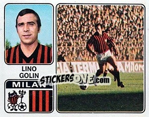 Sticker Lino Golin - Calciatori 1972-1973 - Panini