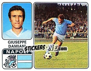 Cromo Giuseppe Damiani - Calciatori 1972-1973 - Panini