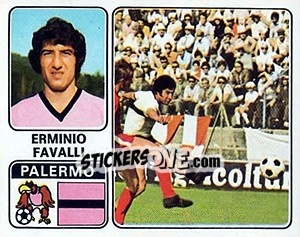Sticker Erminio Favalli - Calciatori 1972-1973 - Panini