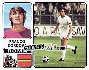 Sticker Franco Cordova - Calciatori 1972-1973 - Panini